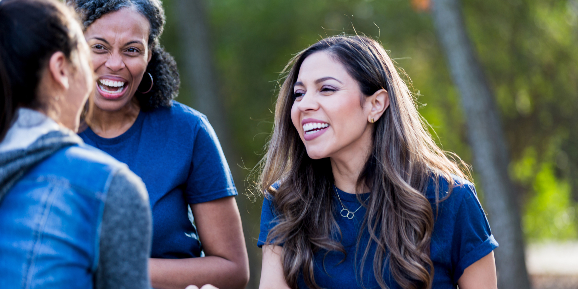 Colleagues Chatting Outdoors